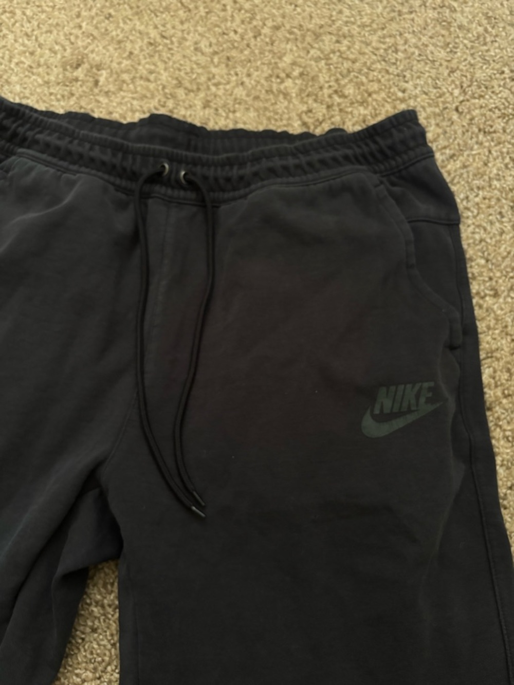Nike Charcoal Drawstring Sweatpants with Swoosh Tag